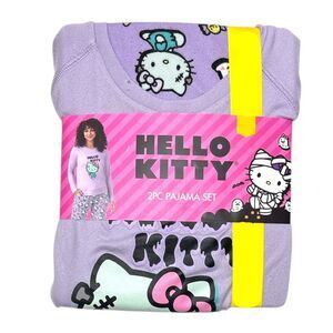 Halloween Hello Kitty - Licensed Women's 2 Piece Long Sleeve Pullover & Jogger L